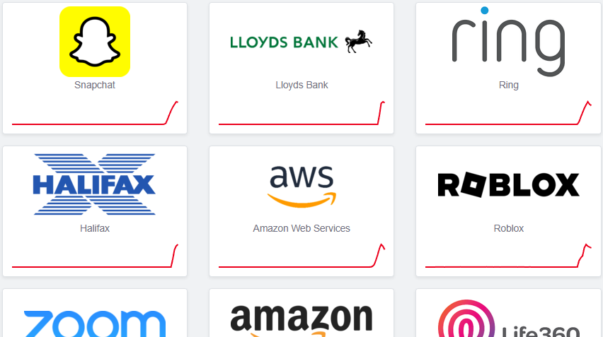 Sangat besar Pemadaman listrik pernak pernik Keluar Amazon, roblox, Fortnite, Snapchat, Kendur Dan A Banyak Lagi